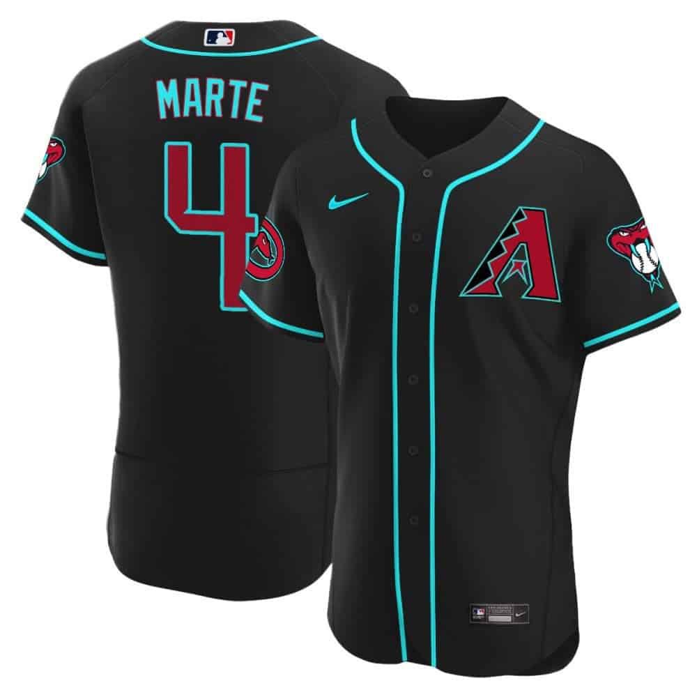 Men Arizona Diamondback #4 Marte Black 2024 Nike Flex Base MLB Jersey->arizona diamondback->MLB Jersey